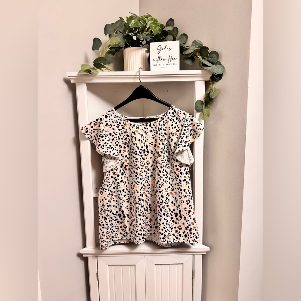 SHEIN Multicolor Ruffle Sleeve Blouse